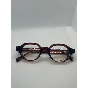ZEN Barcelona Women's Round Burgundy Eyeglass Frames Handmade‎ Japanese Acetate